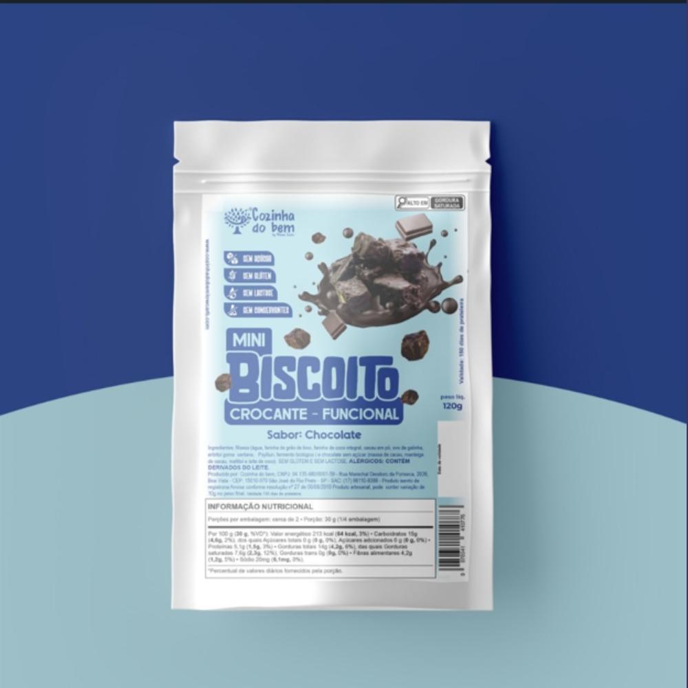Miniatura Mini Biscoito De Chocolate E Coberto Sem Conservantes