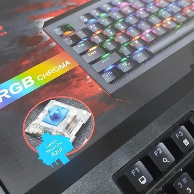Miniatura Teclado Gamer Mecanico Switch Blue Knup Kp-Tm005 Chroma