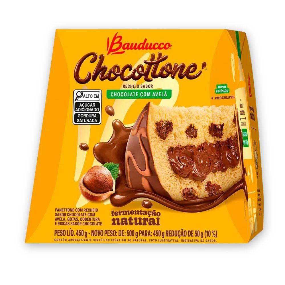 Miniatura Chocotone Bauducco Chocolate/Avelã 450g - Natal Delicioso