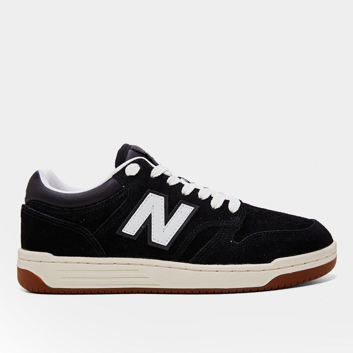 Miniatura Tênis New Balance 480 Low Masculino Preto+Bege - 38