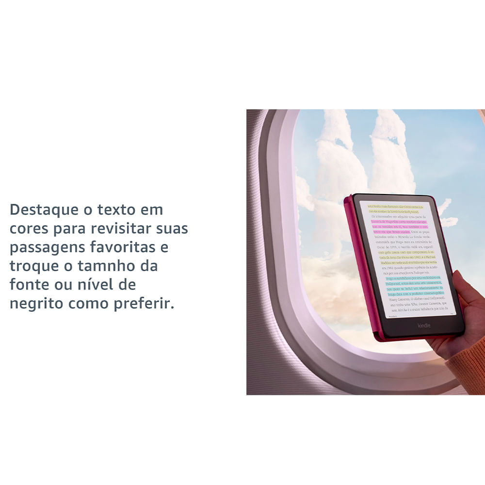 E-reader Amazon Kindle Colorsoft com 7,05", 16GB, Iluminação Frontal Ajustável, Preto - B0CX8MT2M2