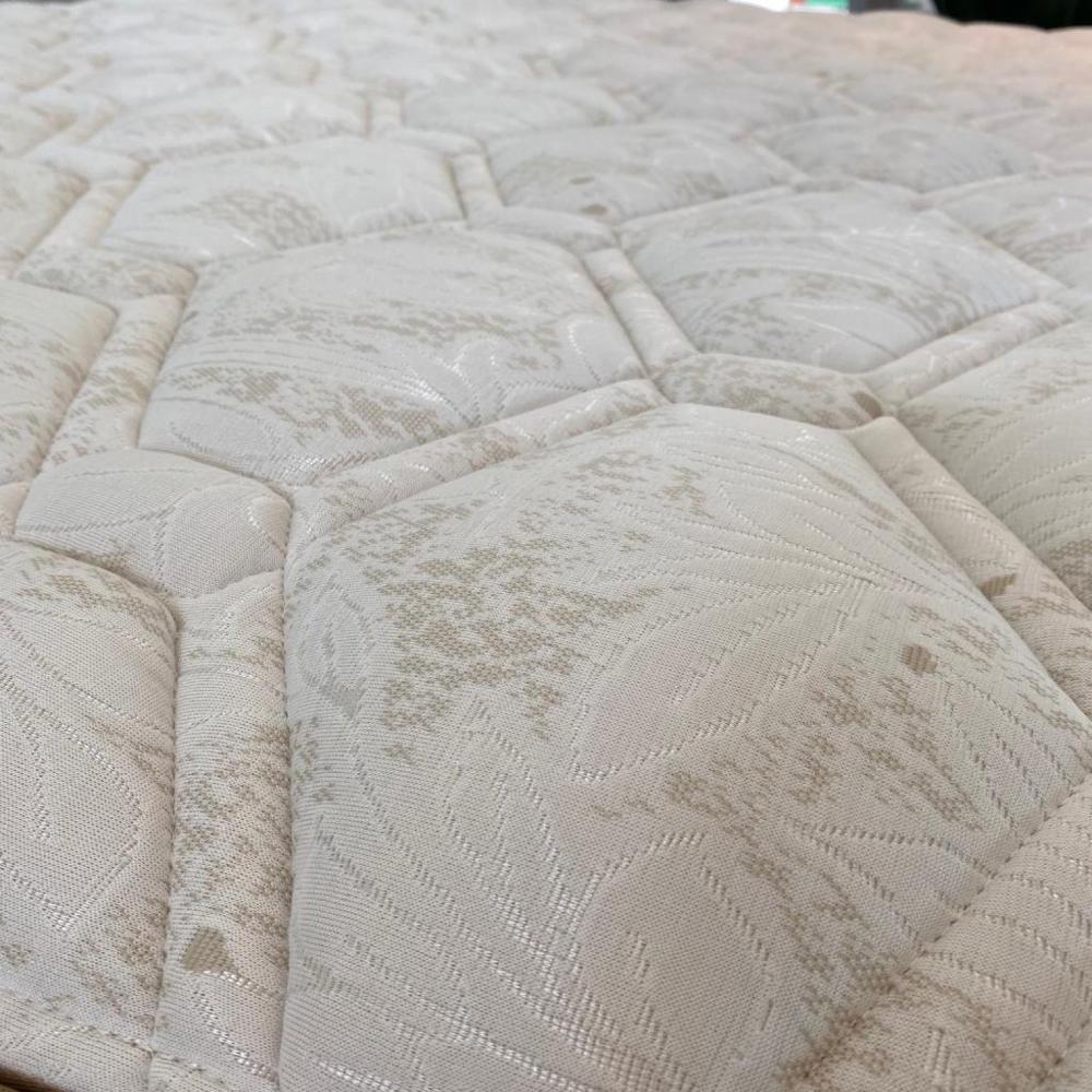 Cochão Queen Mola Ensacada 30cmx198cmx158cm Noha Yescasa Veludo Perola