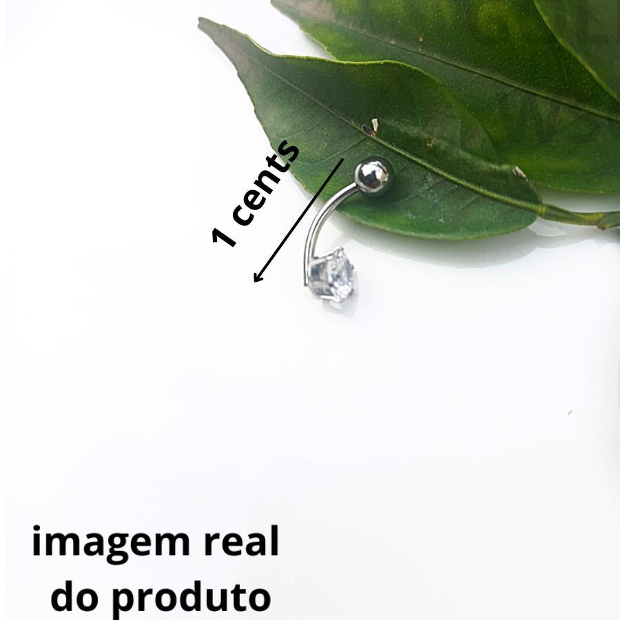 Miniatura Piercing Umbigo Aço Cirúrgico Delicado Pequeno
