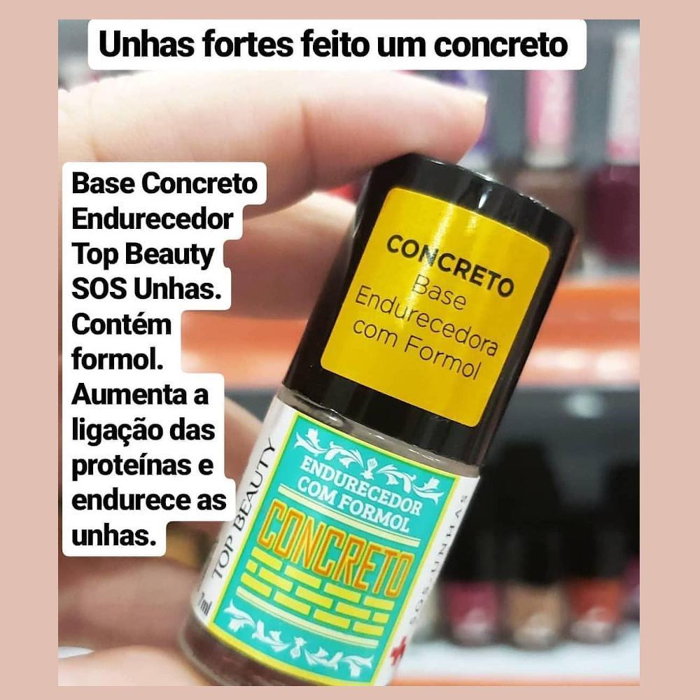 Miniatura Bases De Unha Top Beauty Concreto Endurecedor + Fermento 4Un