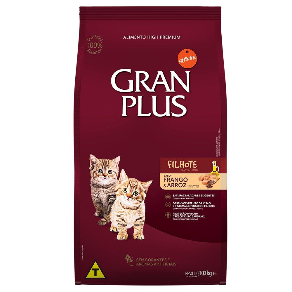 Miniatura Ração GranPlus Frango e Arroz para Gatos Filhotes - 10,1 Kg