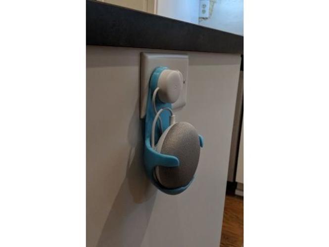 Miniatura Suporte Carregar E Fixar Google Home Mini Nest Na Tomada
