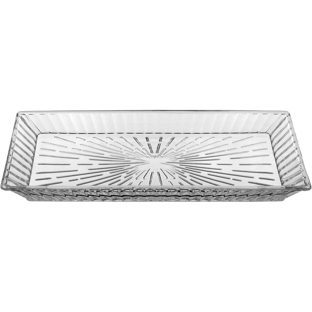 Miniatura Prato Bolo Retangular Home&co Eco Crystal 3x32x17cm