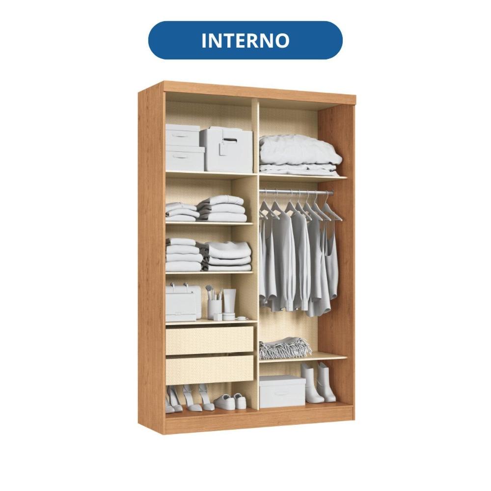 Guarda-Roupa Modulado 2 Portas Infinity Cedro/ Branco - Duna