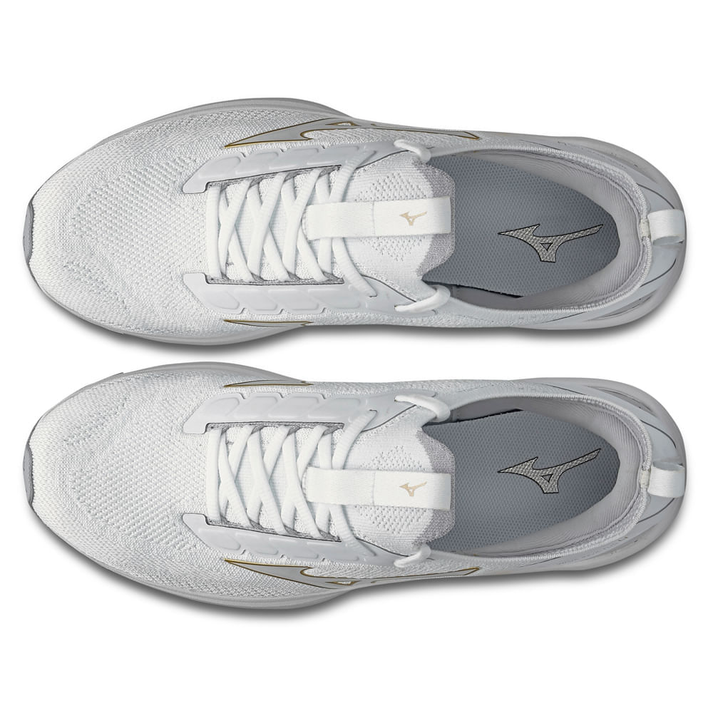 Miniatura Tênis de Corrida Unissex Mizuno Wave Invictus 4 Branco - 34