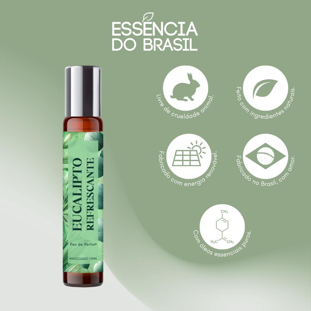 Miniatura Perfume Roll On Eucalipto Refrescante Masculino 10Ml Natural
