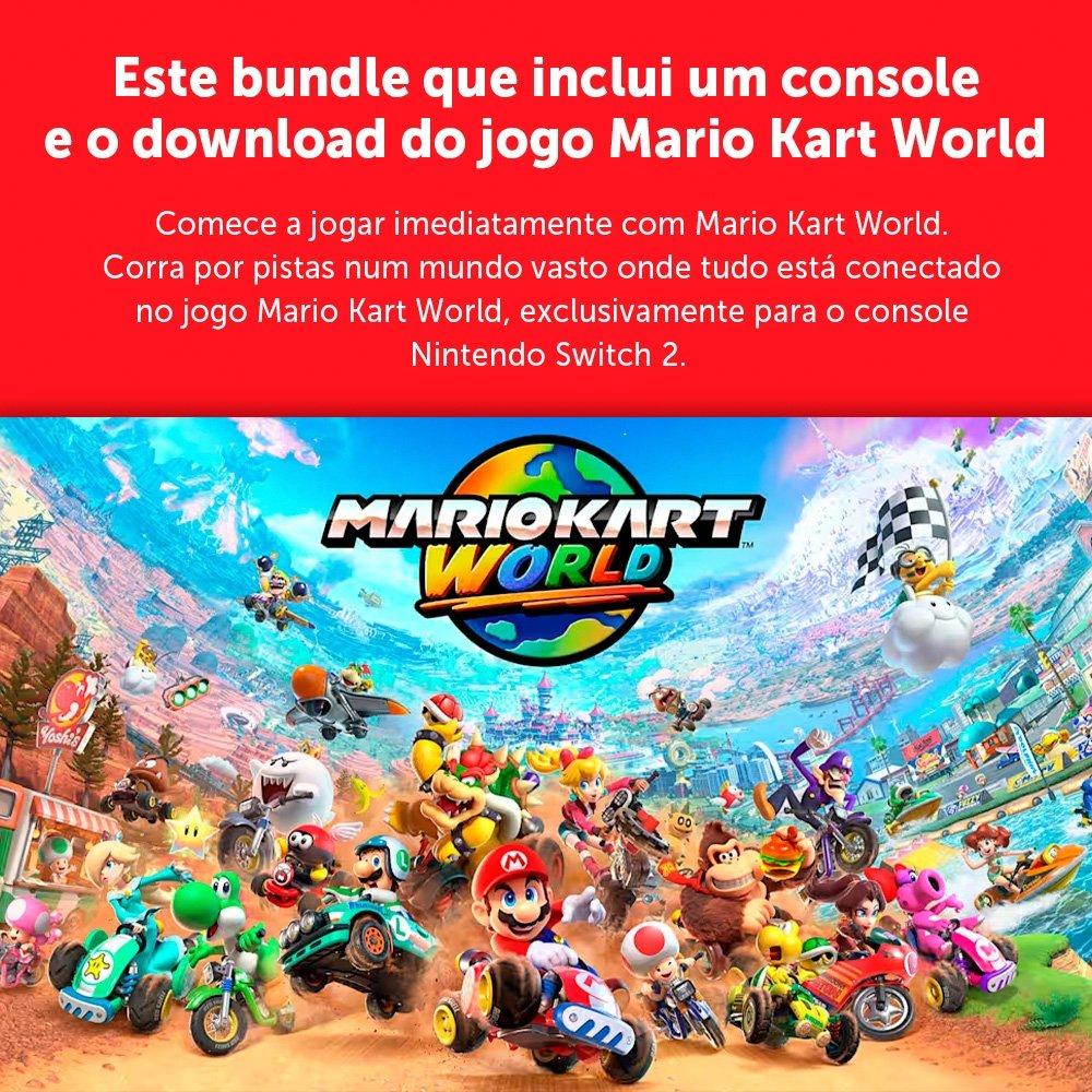 Miniatura Console Nintendo Switch 2 + Jogo Digital Mario Kart World
