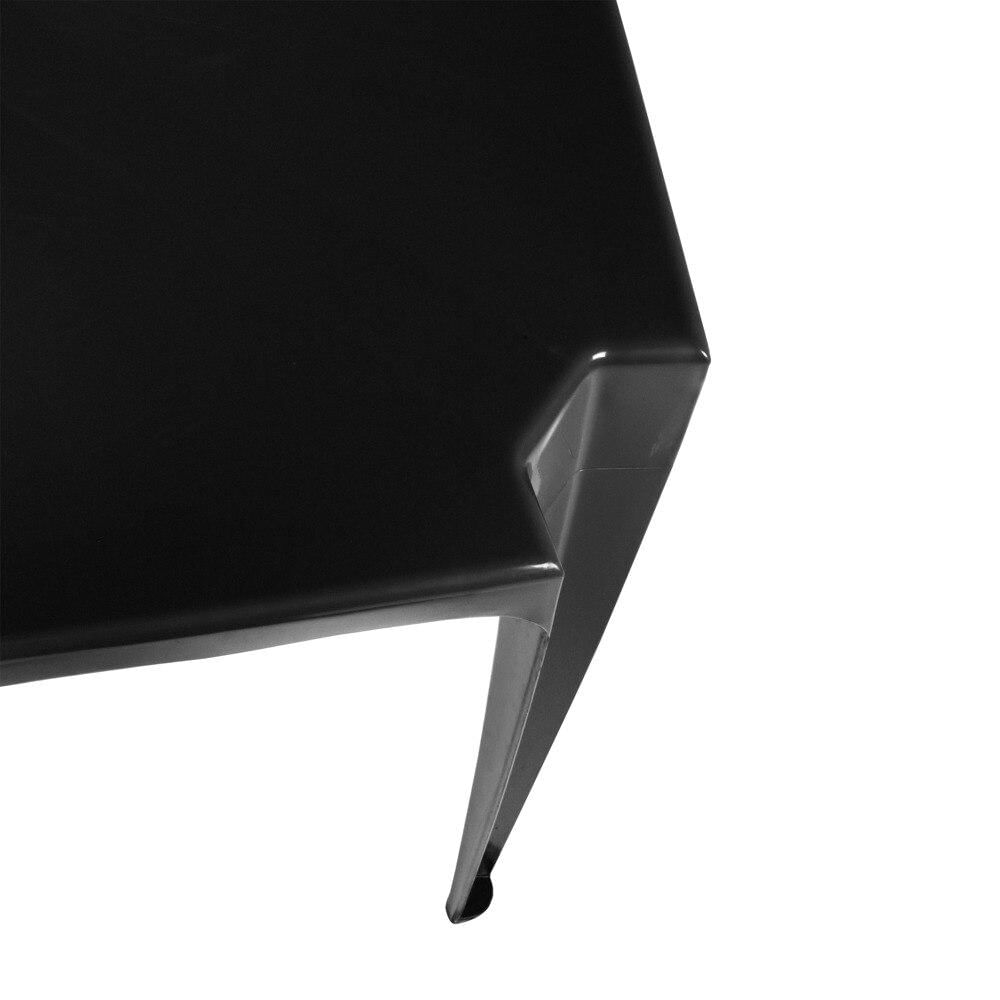Miniatura Conjunto de Mesa com Cadeiras de Plástico Mor Quadrado Preto