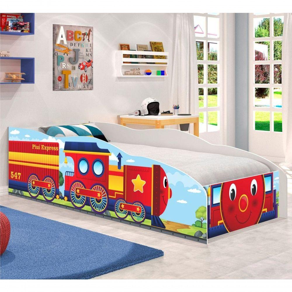 Miniatura Cama Infantil Premium Kids Trem Piuí Express Com Colchão