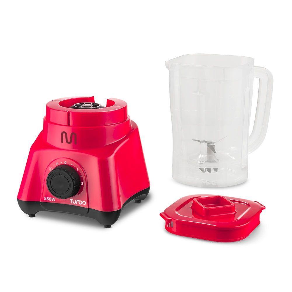 Miniatura Liquidificador Turbo 2,1l 2 Velocidades 550w 127v Vermelho Multi Home - Lq553 Vermelho 127v