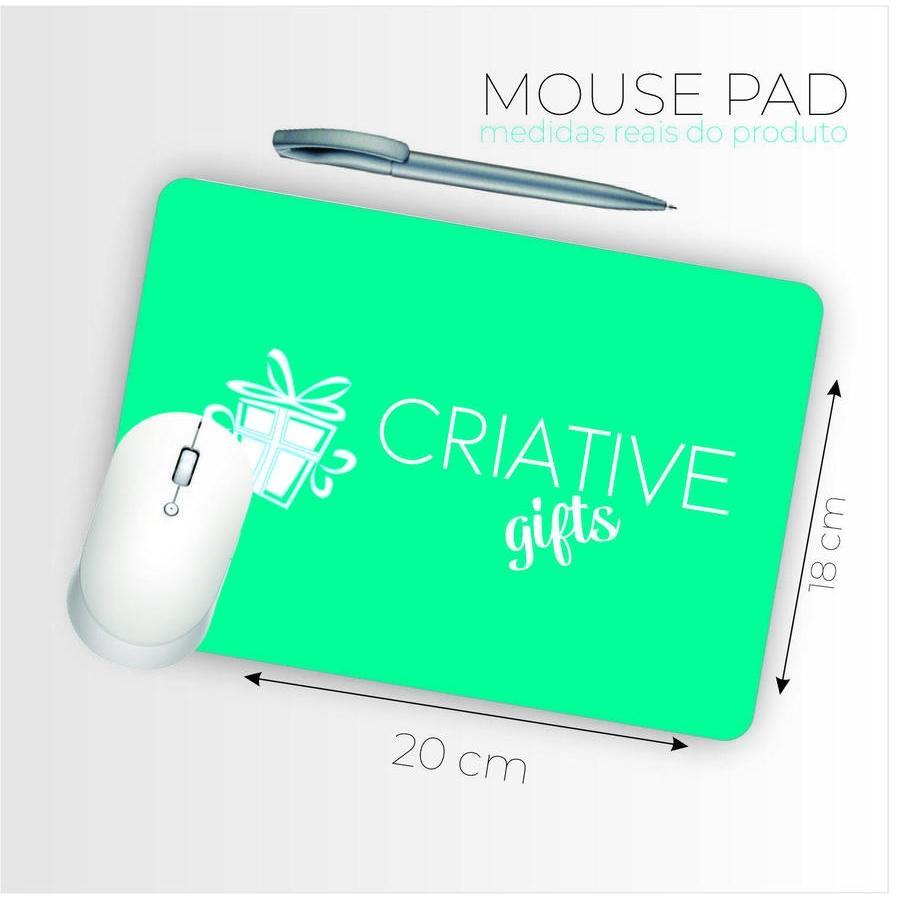 Miniatura Mouse Pad Emborrachado Personalizado Husk Colorido 18X20Cm