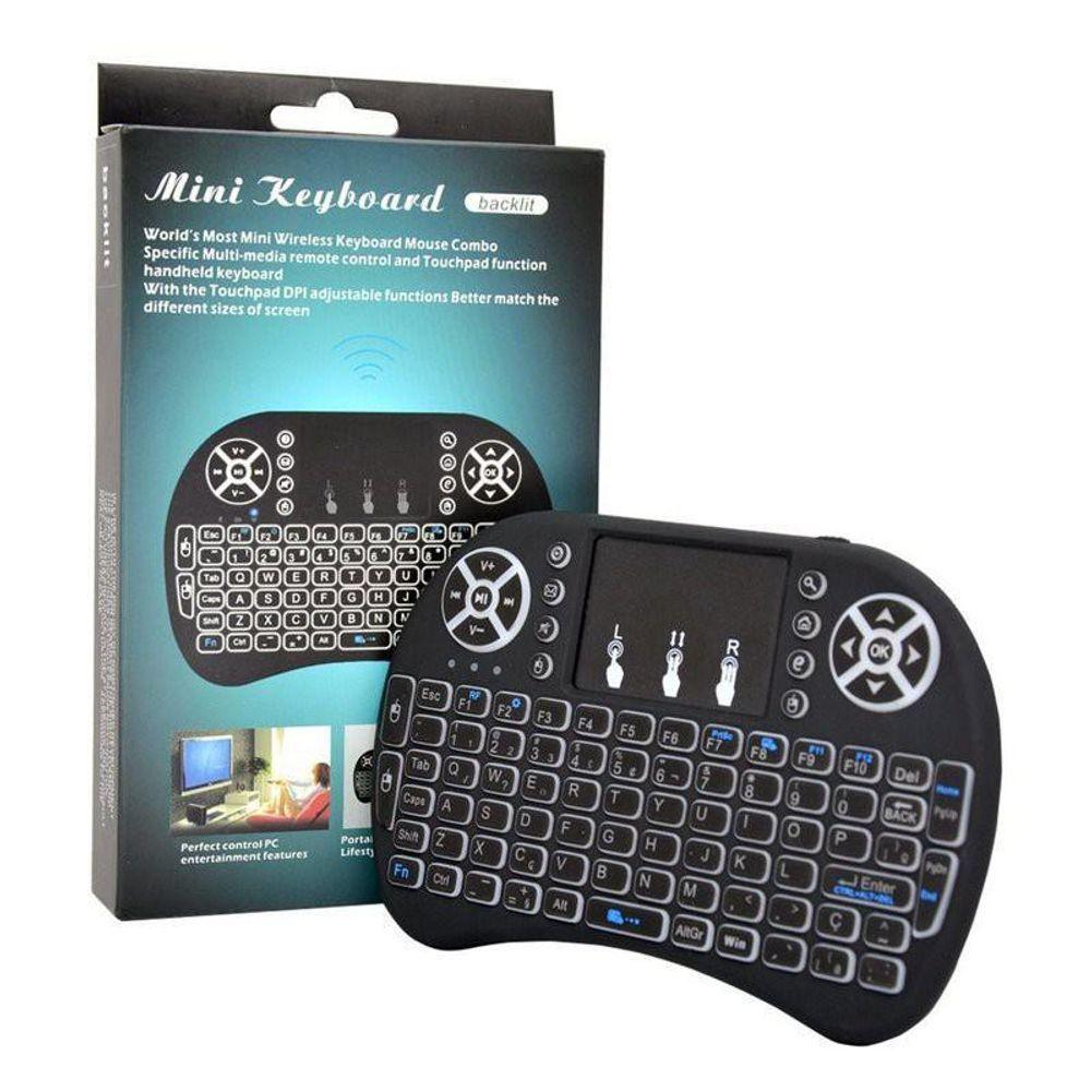 Miniatura Mini Keyboard Teclado Wifi Controle Com Touch Pad