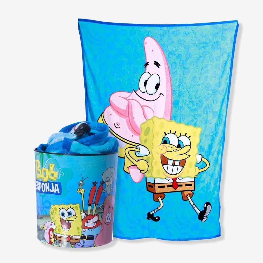 Miniatura Kit Manta Com Balde Bob Esponja