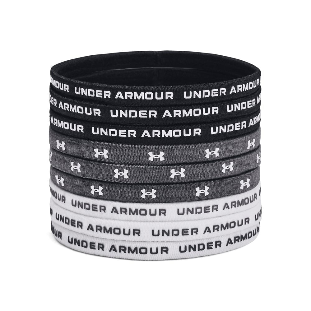 Miniatura Faixa de Cabeça Feminina Under Armour Elastic Hair Tie - Pacote com 9 unidades Preto