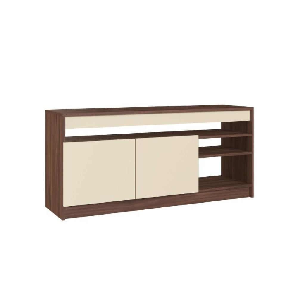 Miniatura Conjunto Rack para TV até 48 Polegadas 2 Portas e Buffet 3 Portas Elegance Estilare Branco Madeirado/Off White