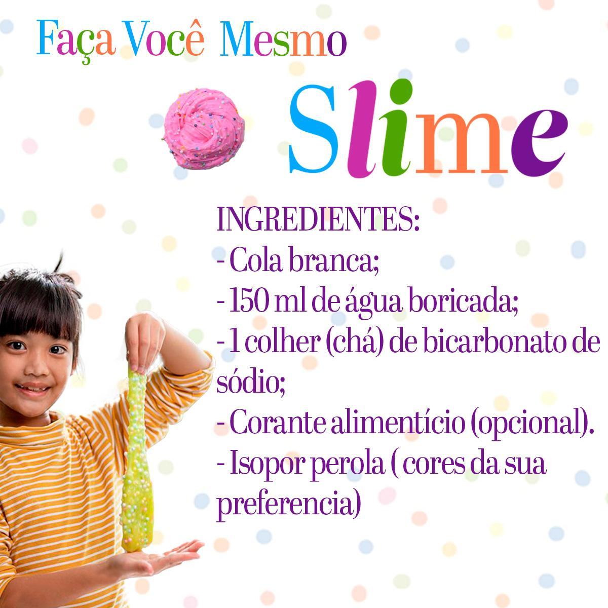 Miniatura 1 Isopor(Pérola)Bolinha Slime Puff Artesanato Colorido 250Ml