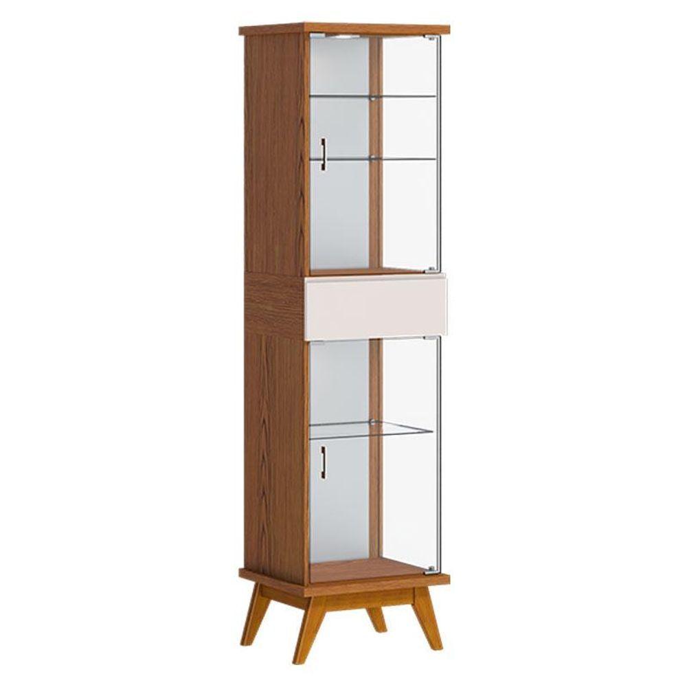 Miniatura Cristaleira Nuance Freijó Touch Off White - Imcal