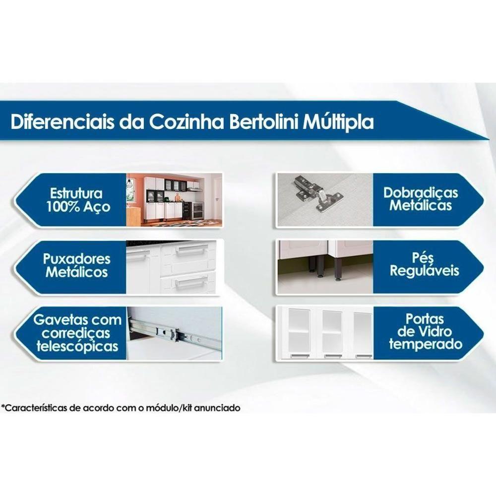 Miniatura Cozinha Completa Múltipla 3 Peças (Paneleiro+Armário+Gabinete Pia) Cz33 Branco - Bertolini