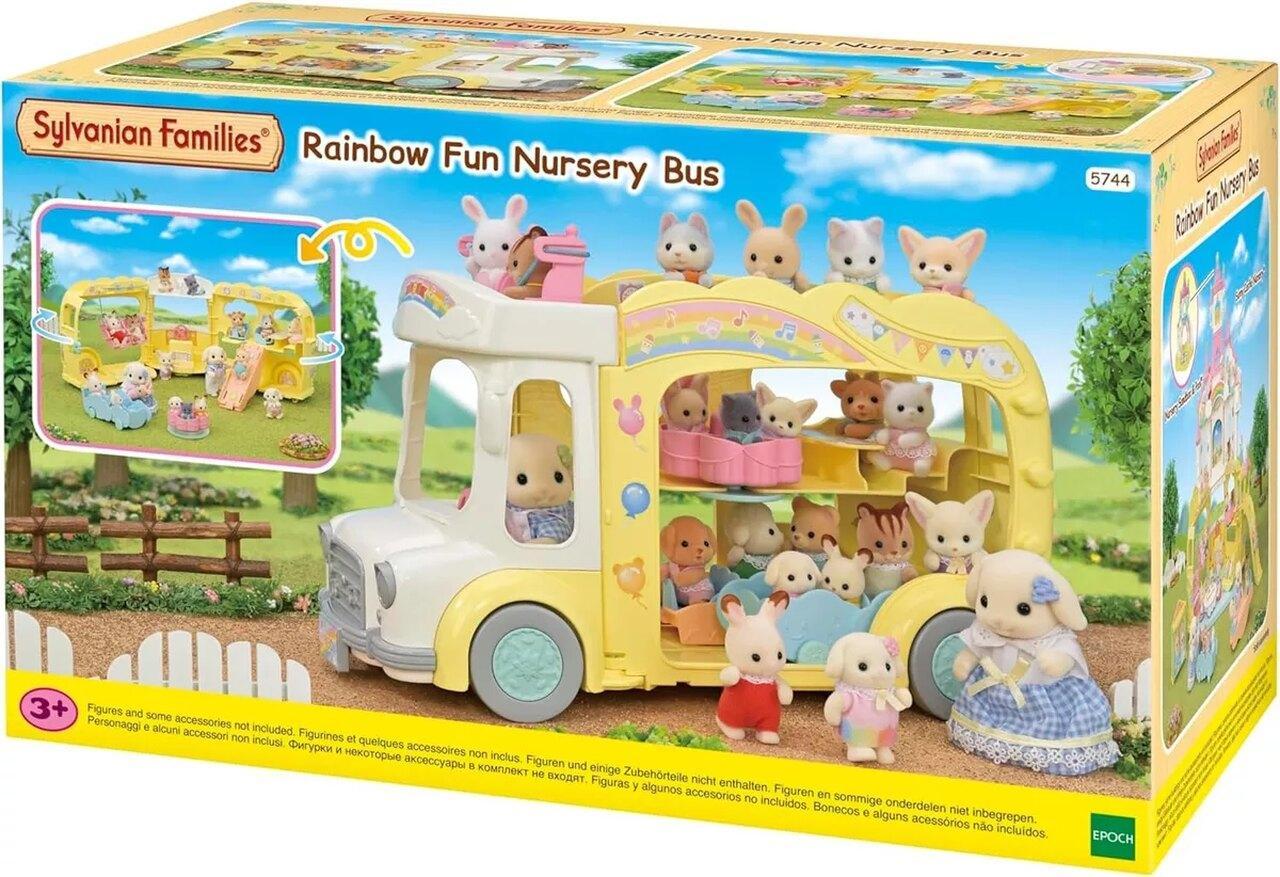Miniatura Sylvanian Families Ônibus Arco-Íris Jardim Da Infância 5744