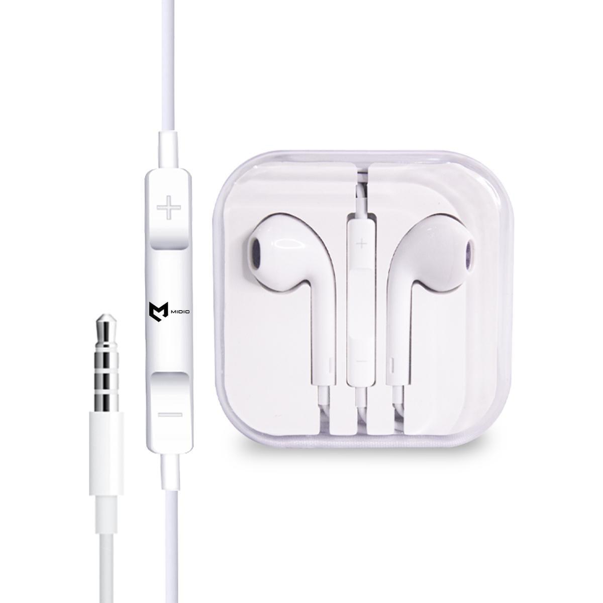 Miniatura Fone De Ouvido Com Fio Microfone Com Entrada P2 Branco