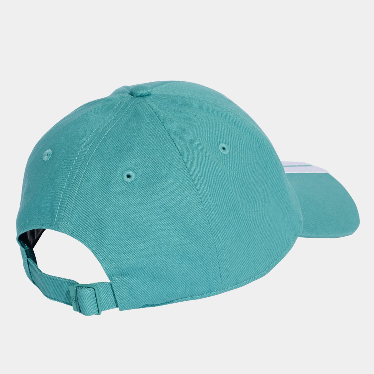 Miniatura Boné Adidas Aba Curva Strapback 3 Listras Azul Turquesa