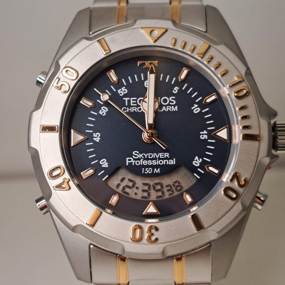 Miniatura Relógio Technos Masculino Skydiver Bicolor - Wt2050Ar/1A