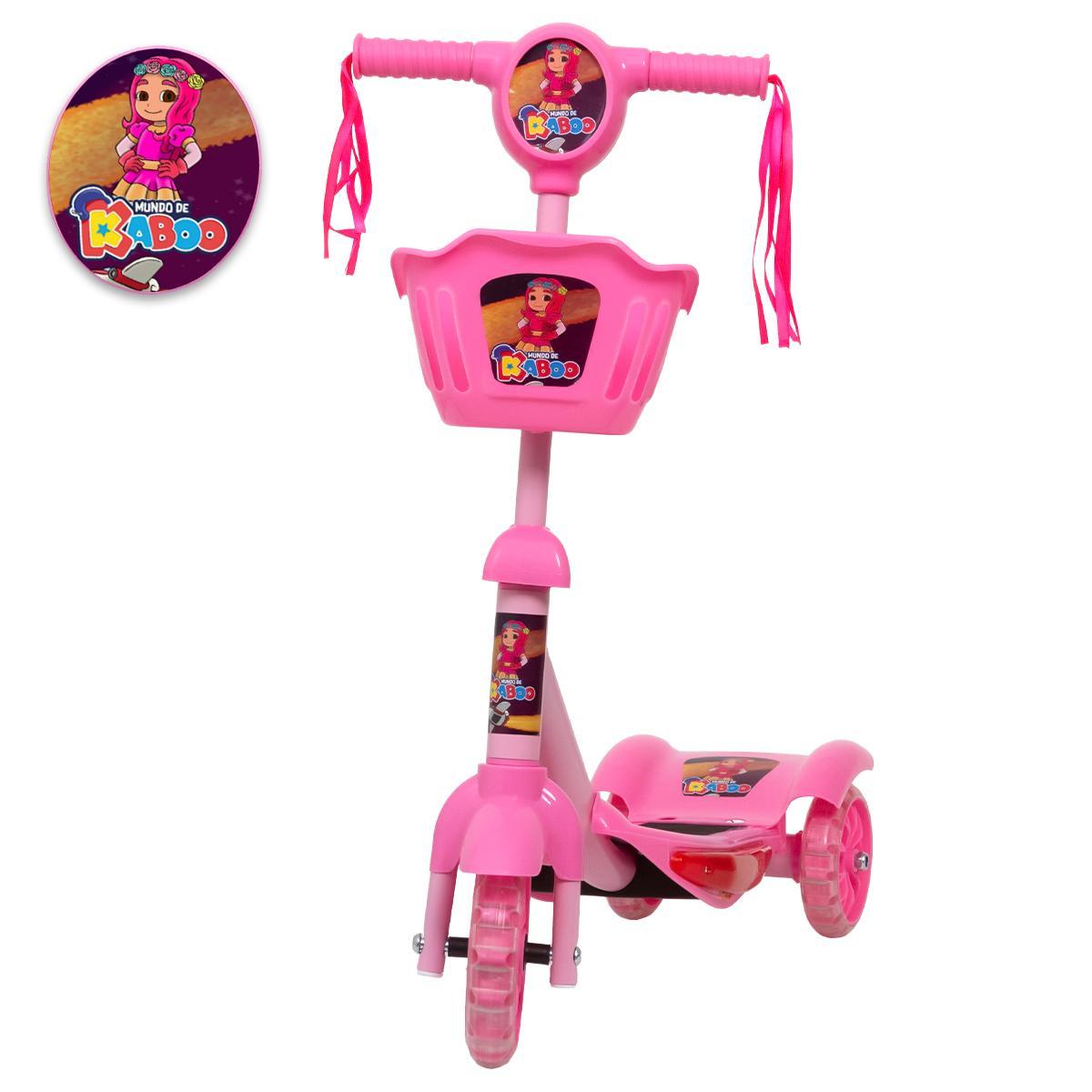 Miniatura Patinete Infantil Kaboo | 3 Rodas | Rosa | Ajustável