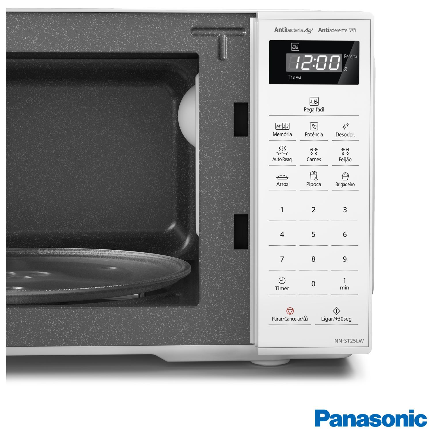 Micro-ondas de Mesa Panasonic com 21 Litros de Capacidade Branco - NN-ST25LWRU 220