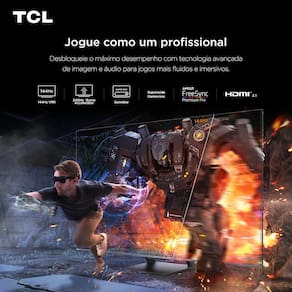 Smart TV 75" TCL 75C7K 4K QD-Mini Led 144Hz com Sistema Operacional Google TV