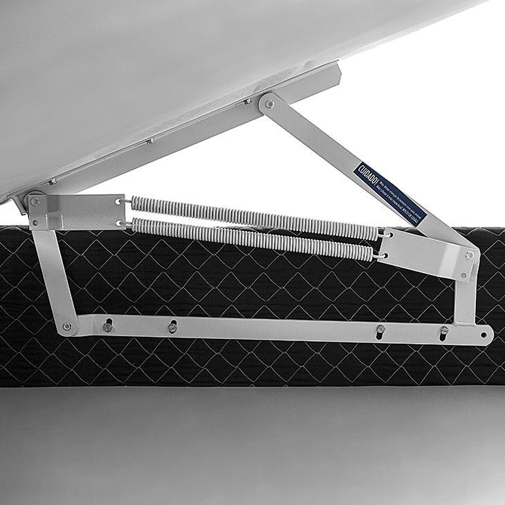 Miniatura Cama Box Baú Casal Herval Troya, 66x138x188 cm, Molas Bonnel