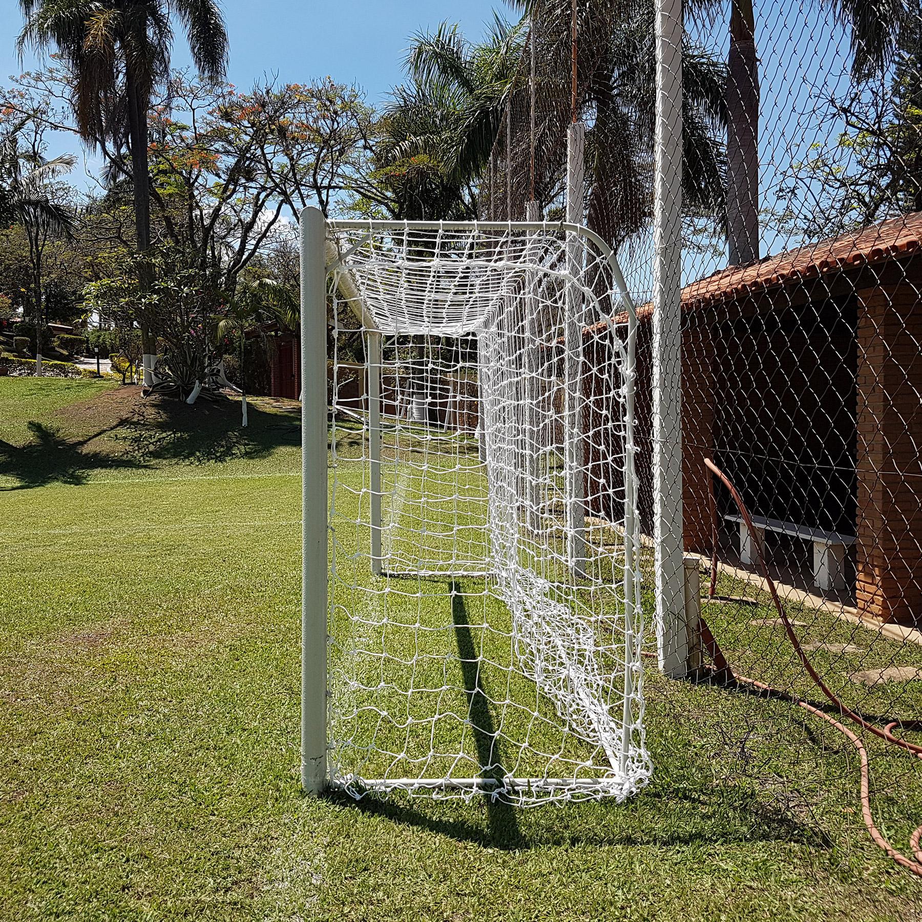Miniatura Par Rede Trave De Gol Futsal Fio 4 Seda Futebol De Salão