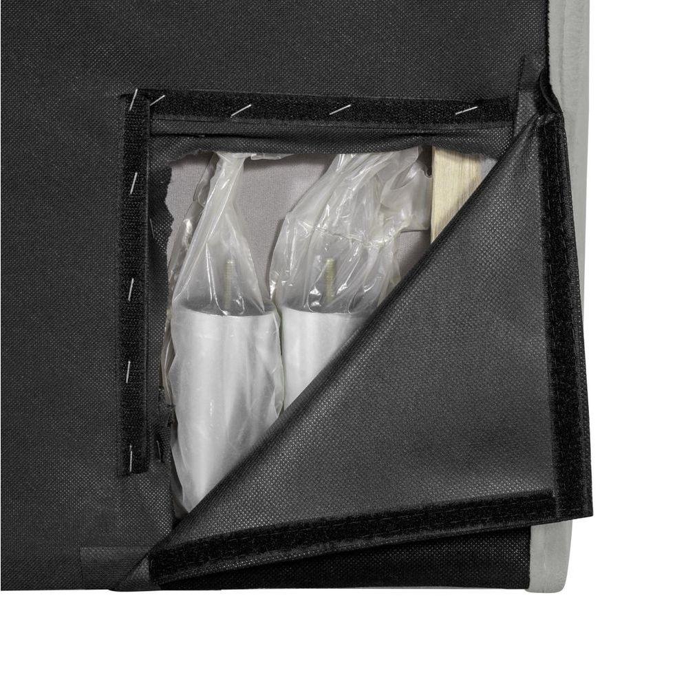 Cabeceira Estofada Carla Box Casal 140cm Veludo Cor:cinza Claro