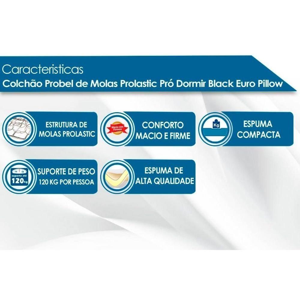 Miniatura Cama Box Baú Queen: Colchão Molas Probel Prolastic Prodormir Sleep + Base Crc Suede Brown(158x198)