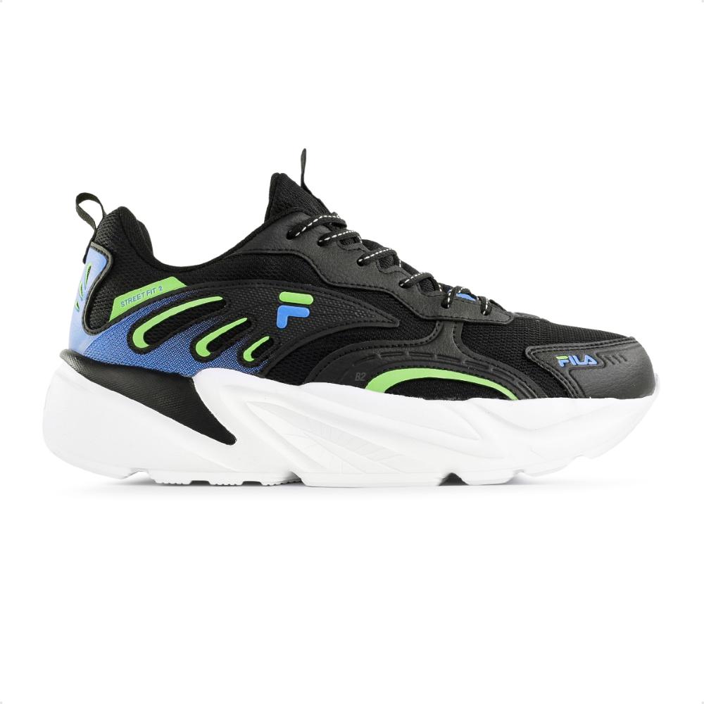 Miniatura Tênis Fila Street Fit 2 Masculino Preto / Azul - 39