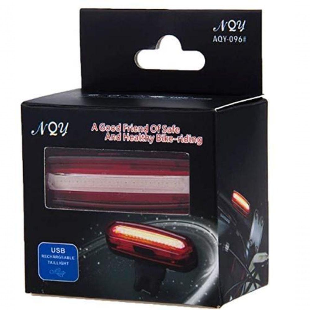 Miniatura Lanterna Bike Sinalizador Traseiro Vermelho Recarregável