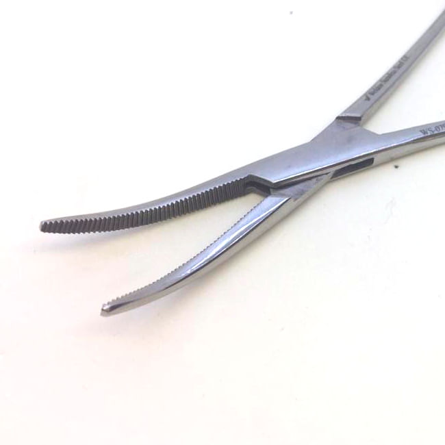 Miniatura Pinça Crile Curva 14cm