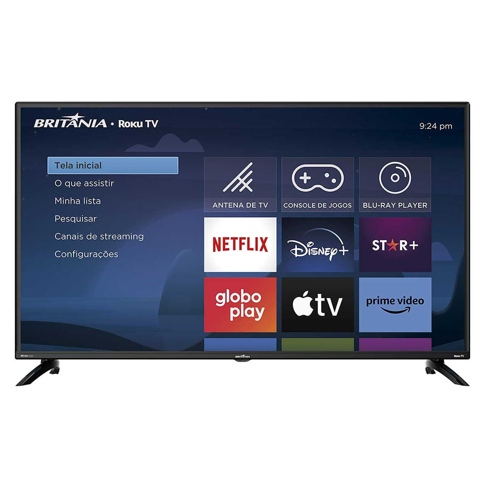 Miniatura Smart TV 42 Polegadas Britânia BTV42G6FR2CP Full HD LED Roku TV Preto - Bivolt