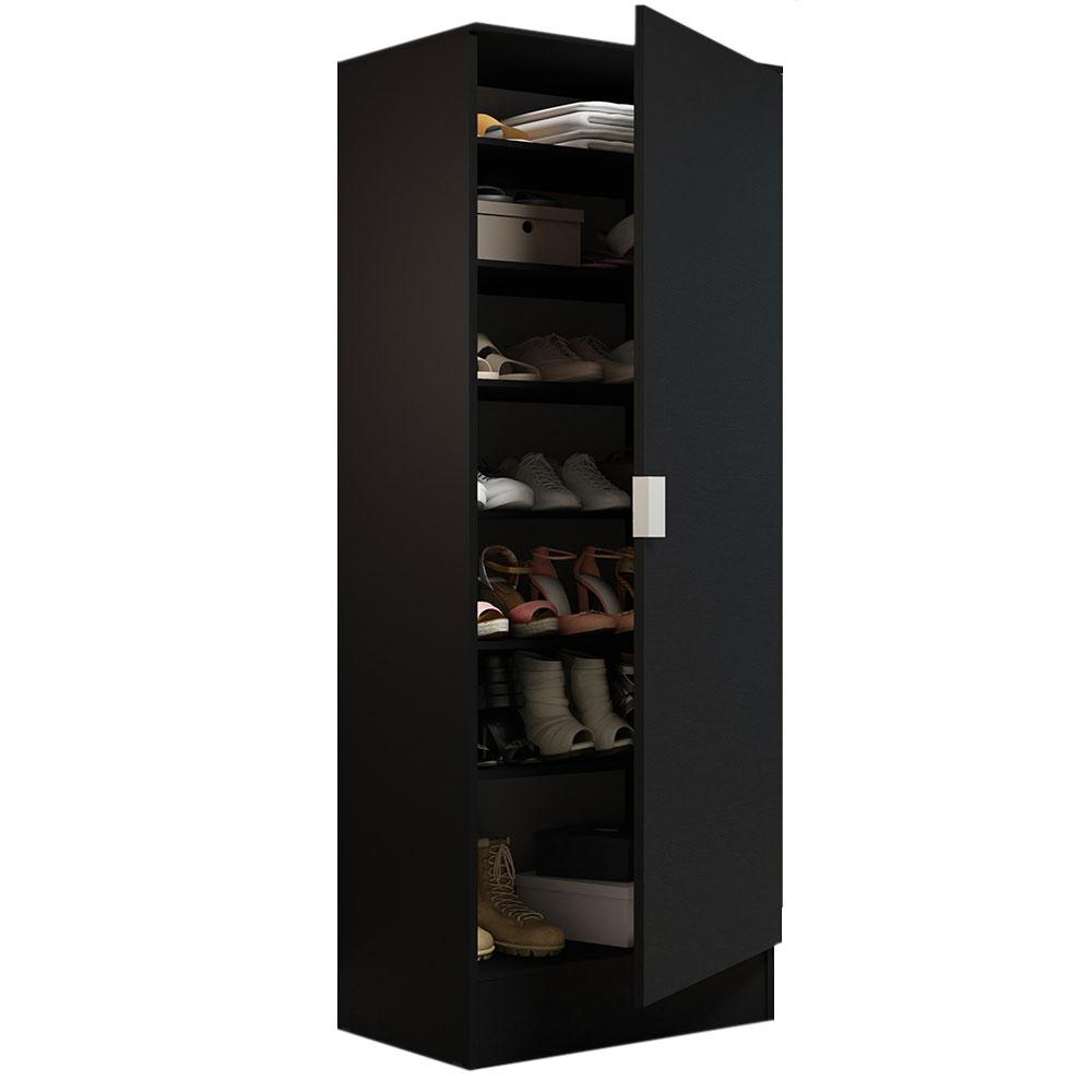 Miniatura Armário Multiuso 60 cm 1 porta Preto Madesa Preto