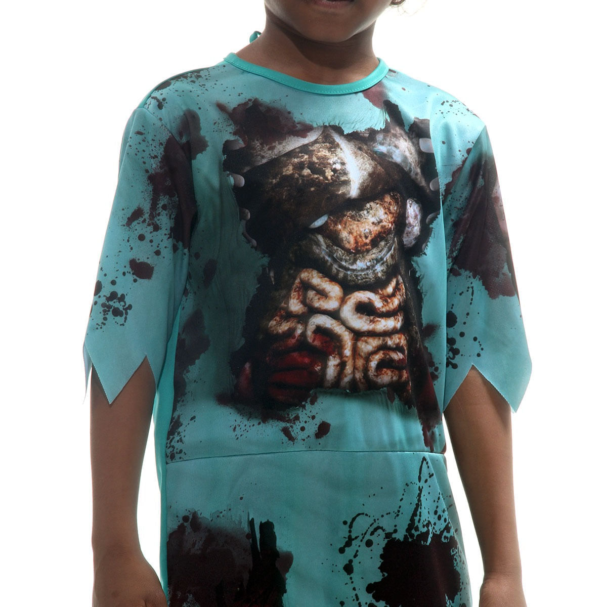 Miniatura Fantasia Médico Zumbi Infantil com Bandana - Halloween G