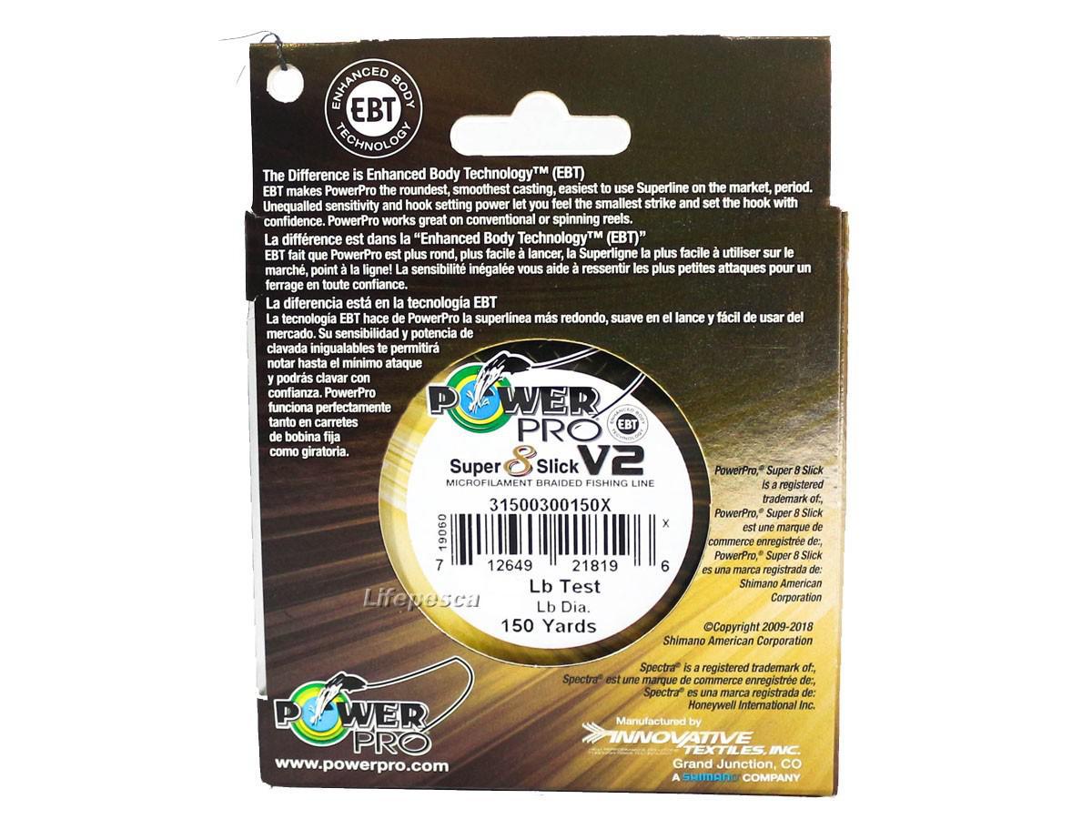 Miniatura Linha Multifilamento Shimano Power Pro Super 8 Slick V2 37Kg
