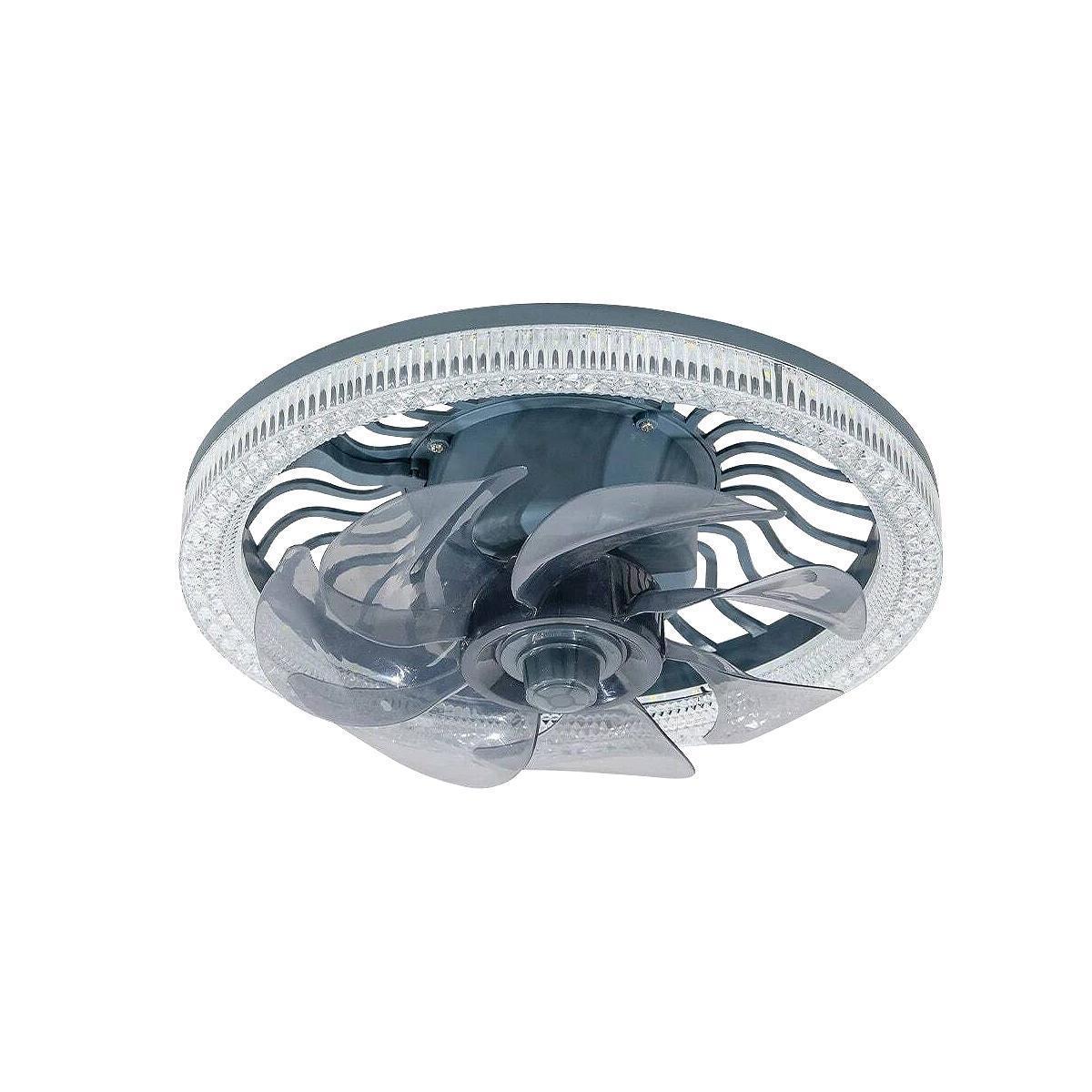 Miniatura Luminária Ventilador De Teto Led Multicor Controle Remoto