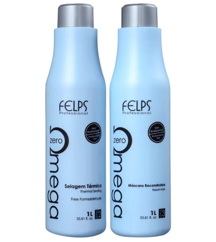 Miniatura Kit Escova Progressiva Felps Omega Zero Liso Intenso 1l