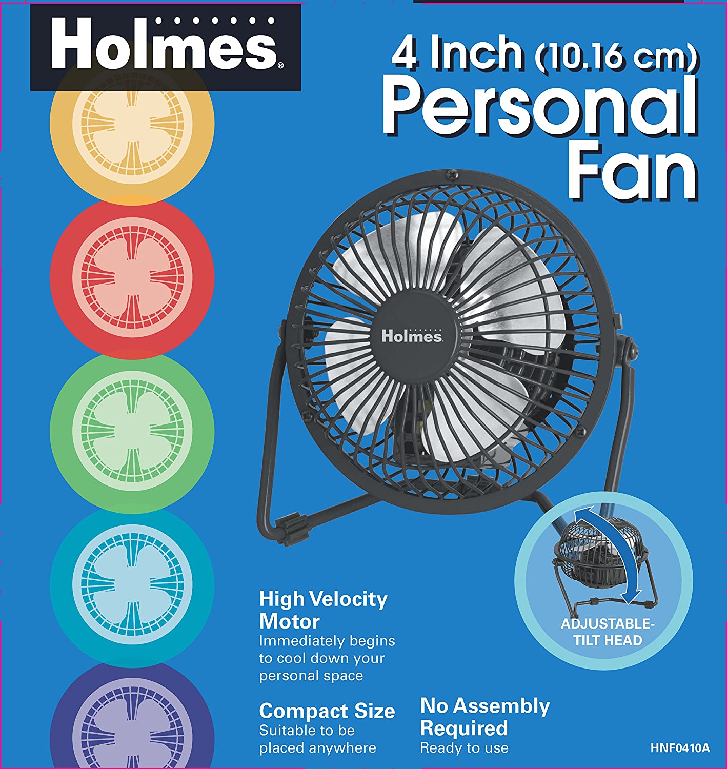 Miniatura Holmes Ventilador de Mesa de 15 cm, 25 W, 110v, preto.