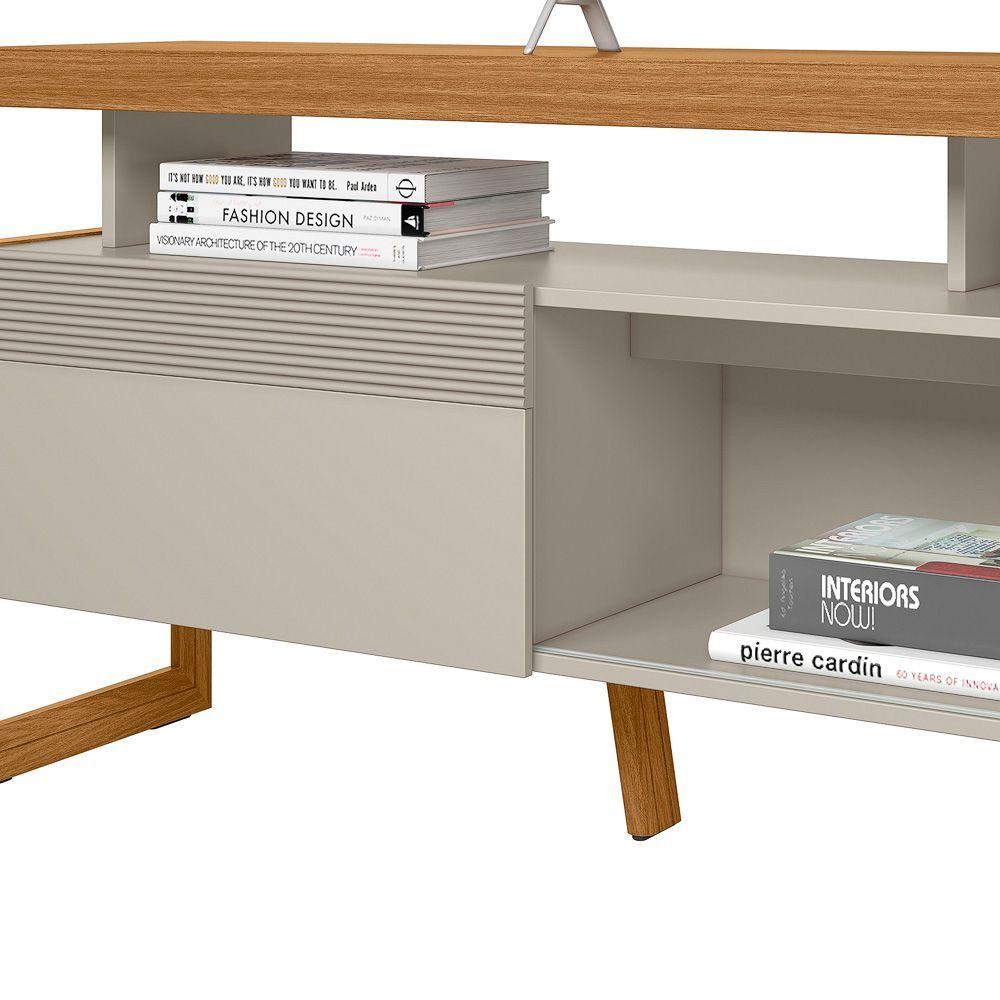 Miniatura Rack Para Salar Estar Tv 70 Pol 180cm Estocolmo L01 Nature Off White Clique Chique