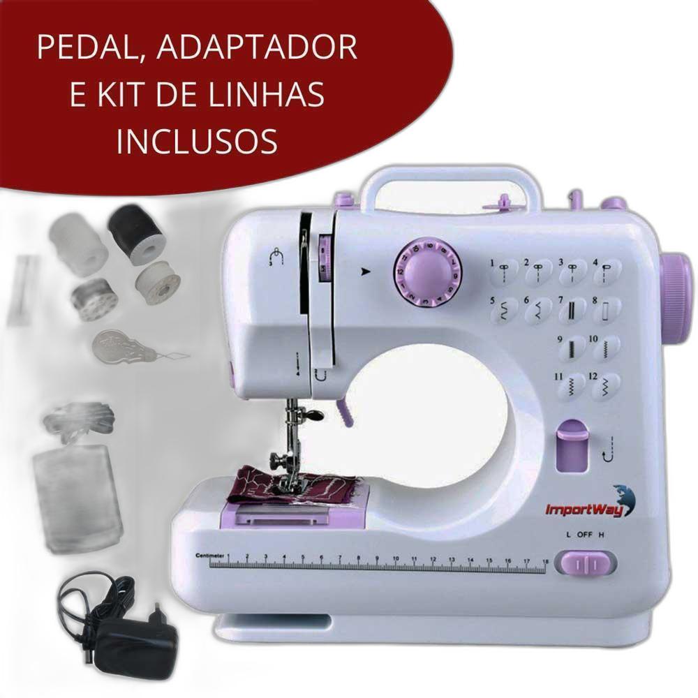 Miniatura Máquina De Costura Importway 12 Pontos Iwmc-505 - Bivolt