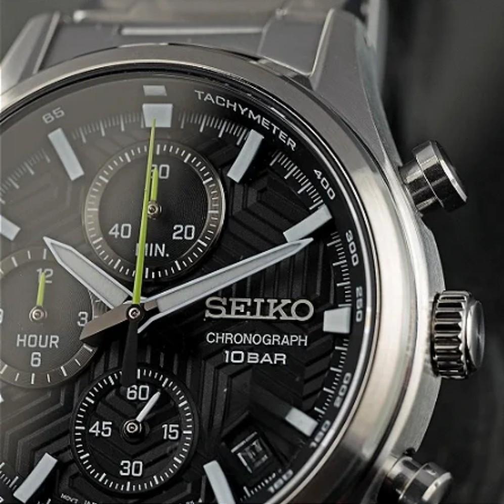 Miniatura Relógio De Pulso Masculino Seiko Cronograph Quartzo Ssb419B1